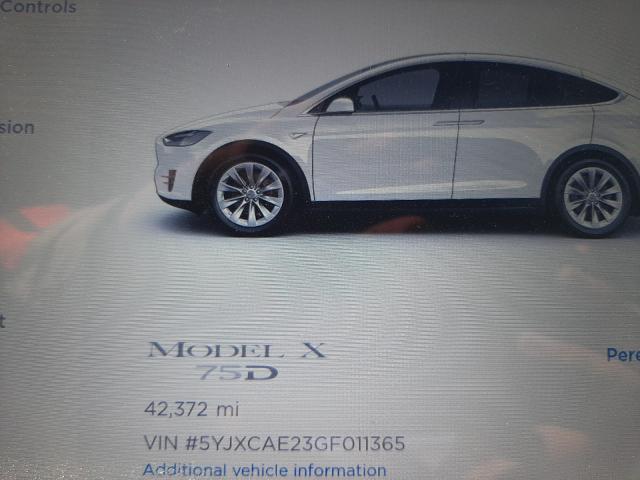 2016 TESLA MODEL X 5YJXCAE23GF011365