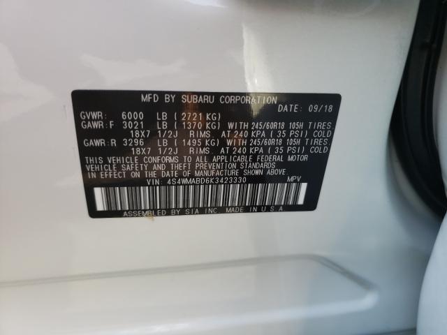 2019 SUBARU ASCENT PRE 4S4WMABD6K3423330