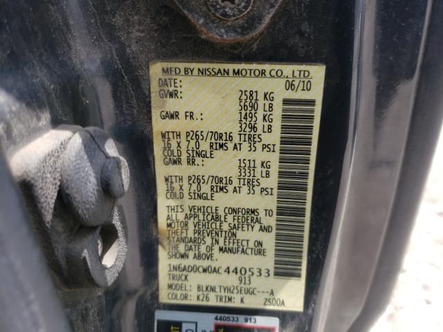 2010 NISSAN FRONTIER K 1N6AD0CW0AC440533