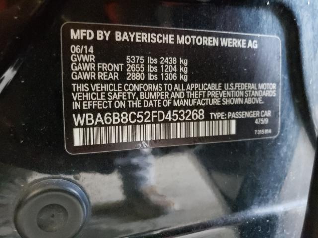 VIN WBA6B8C52FD453268 2015 BMW 6 Series, 640 Xi Gra... no.10