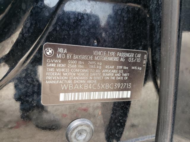 2011 BMW 740 LI WBAKB4C5XBC392713