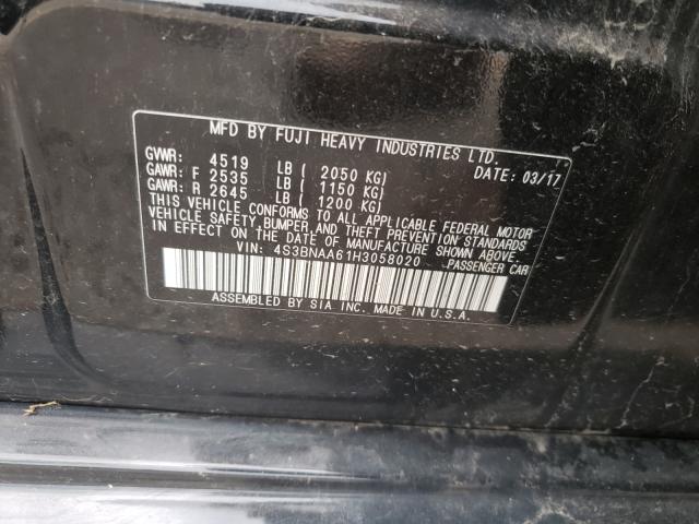 2017 SUBARU LEGACY 4S3BNAA61H3058020