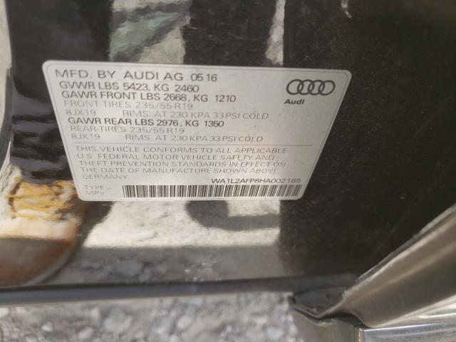 VIN WA1L2AFP8HA002189 2017 Audi Q5, Premium Plus no.10