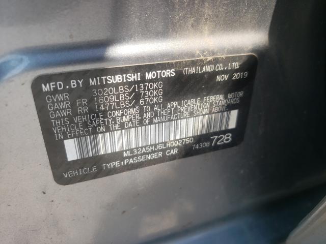 2020 MITSUBISHI MIRAGE LE ML32A5HJ6LH002750