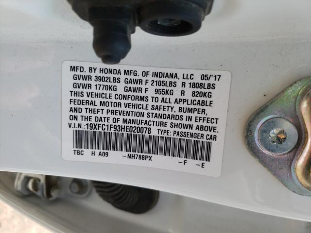 2017 HONDA CIVIC TOUR 19XFC1F93HE020078