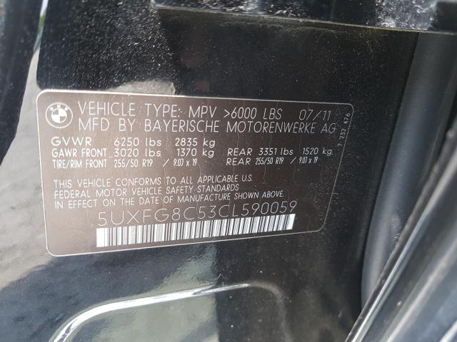 2012 BMW X6 XDRIVE5 5UXFG8C53CL590059