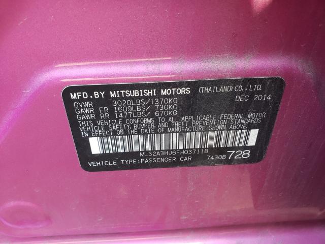 2015 MITSUBISHI MIRAGE DE ML32A3HJ6FH037118