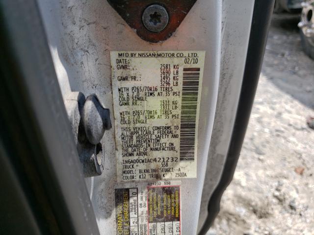 2010 NISSAN FRONTIER K 1N6AD0CW1AC421232