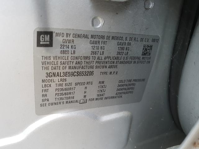 2012 CHEVROLET CAPTIVA SP 3GNAL3E59CS653206