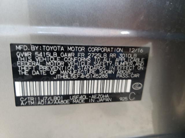 2017 LEXUS LS 460 JTHBL5EF4H5145288