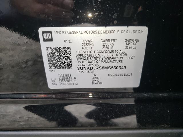 2021 CHEVROLET BLAZER 3LT 3GNKBJRS8MS560349