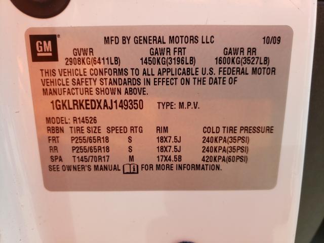 2010 GMC ACADIA SL 1GKLRKEDXAJ149350