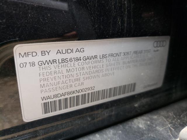 2019 AUDI A8 L WAU8DAF86KN002932