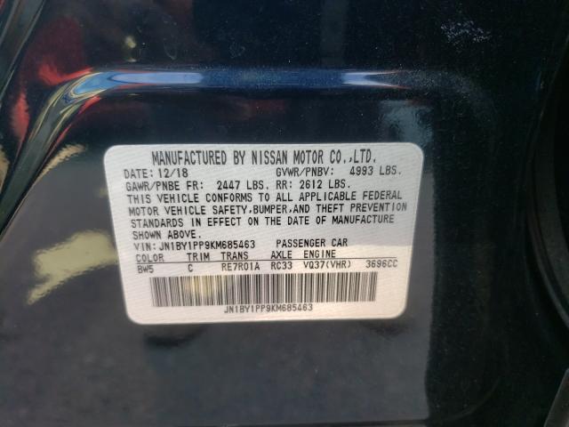 2019 INFINITI Q70L 3.7 L JN1BY1PP9KM685463
