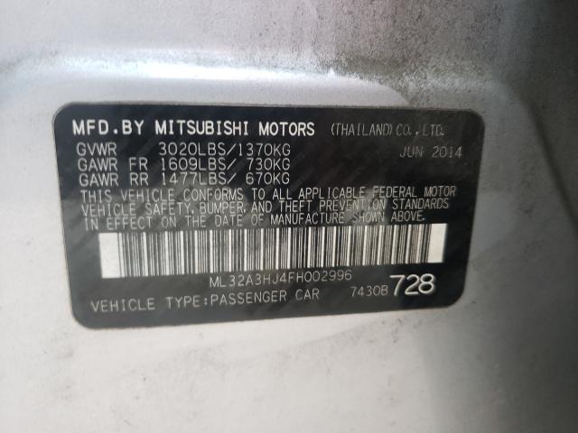 2015 MITSUBISHI MIRAGE DE ML32A3HJ4FH002996