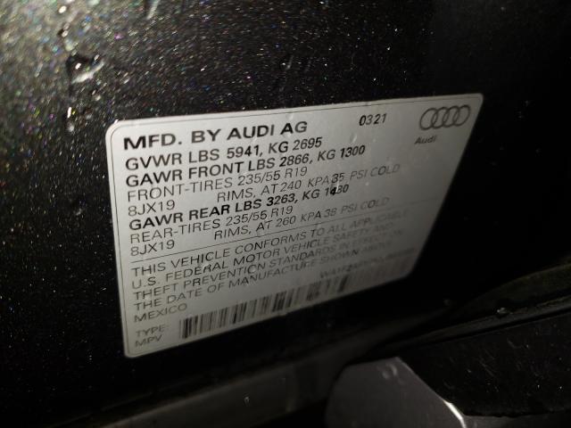 2021 AUDI Q5 E PREST WA1F2AFY7M2069280