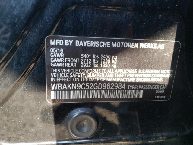 2016 BMW 550 I WBAKN9C52GD962984