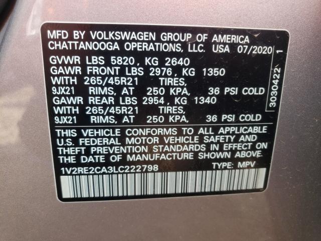 2020 VOLKSWAGEN ATLAS CROS 1V2RE2CA3LC222798