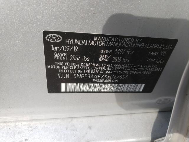 2019 HYUNDAI SONATA LIM 5NPE34AFXKH767657