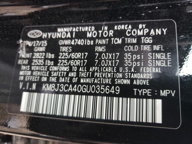 2016 HYUNDAI TUCSON 4WD KM8J3CA40GU035649