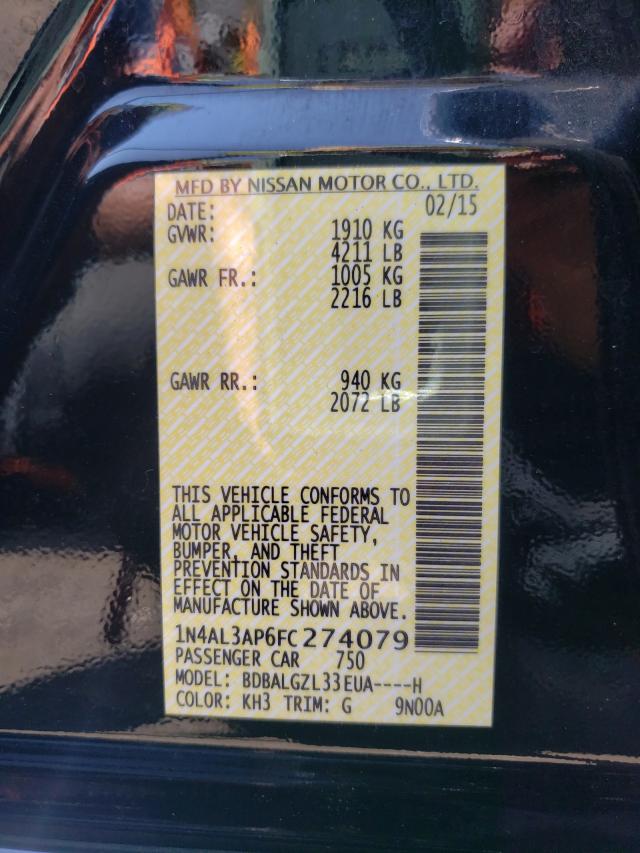 2015 NISSAN ALTIMA 2.5 1N4AL3AP6FC274079