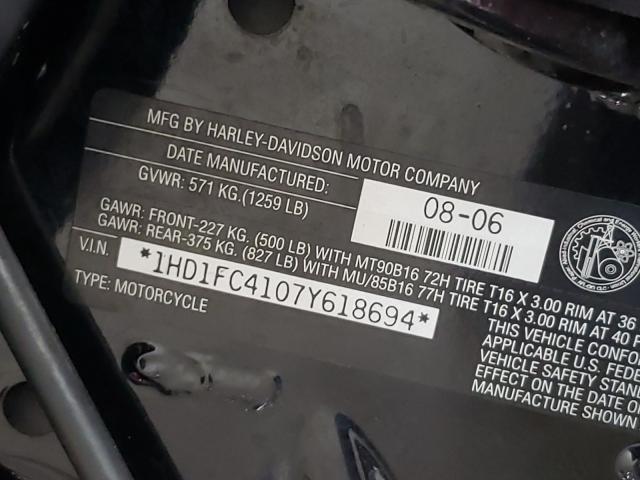 2007 HARLEY-DAVIDSON FLHTCUI 1HD1FC4107Y618694