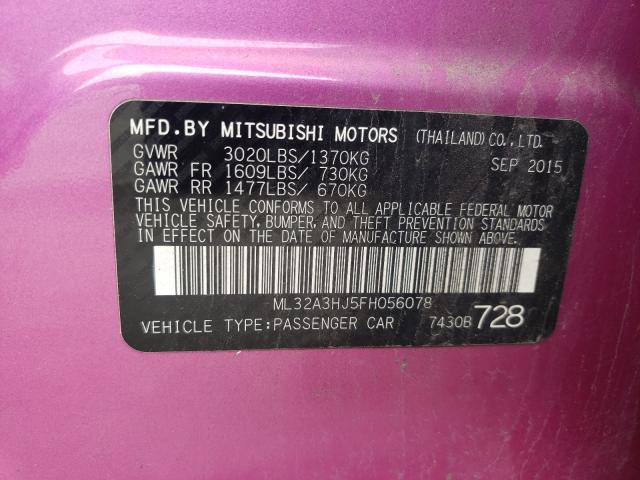 2015 MITSUBISHI MIRAGE DE ML32A3HJ5FH056078