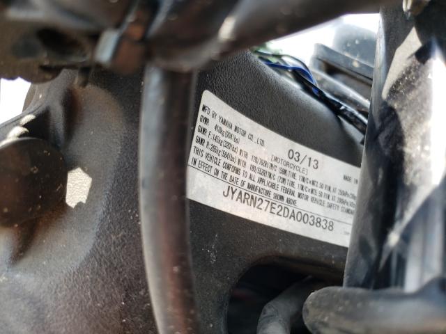 2013 YAMAHA FZ8 N JYARN27E2DA003838
