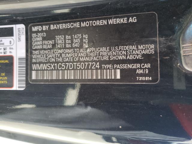 2013 MINI COOPER COU WMWSX1C57DT507724
