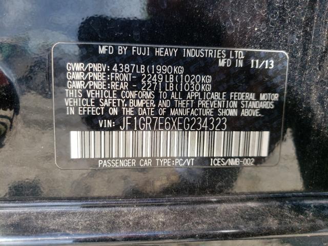 2014 SUBARU IMPREZA WR JF1GR7E6XEG234323
