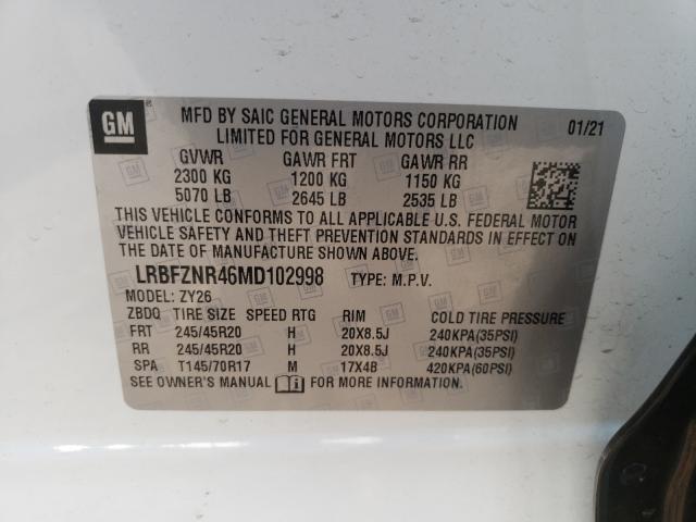 2021 BUICK ENVISION E LRBFZNR46MD102998