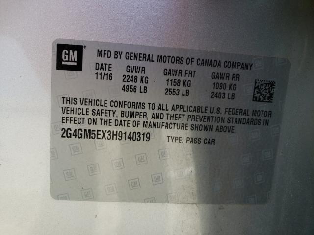 2017 BUICK REGAL 2G4GM5EX3H9140319