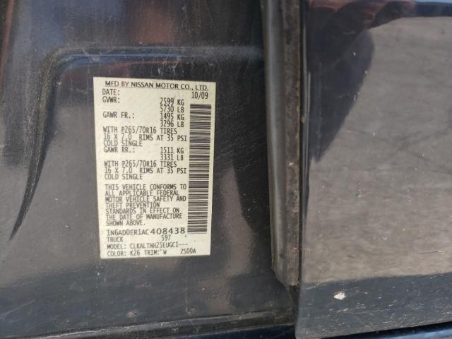 2010 NISSAN FRONTIER C 1N6AD0ER1AC408438