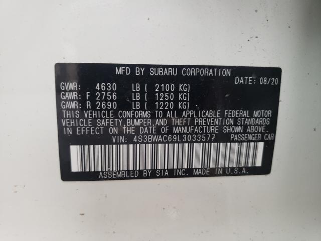 2020 SUBARU LEGACY PRE 4S3BWAC69L3033577