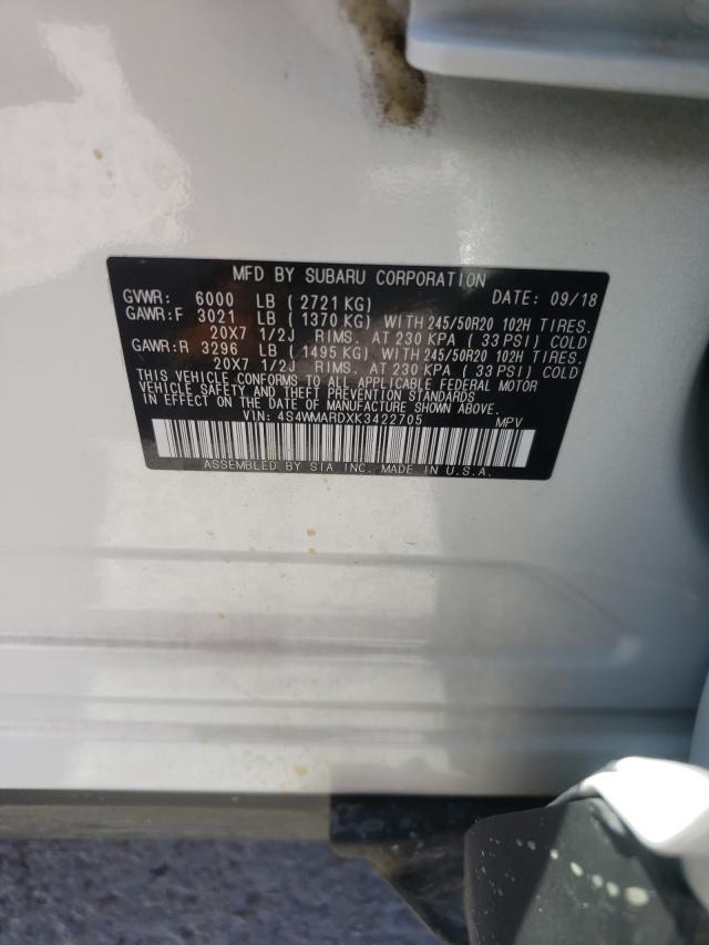 2019 SUBARU ASCENT TOU 4S4WMARDXK3422705