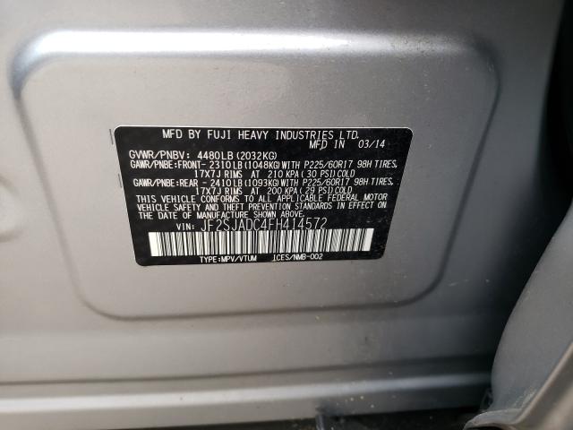 2015 SUBARU FORESTER JF2SJADC4FH414572