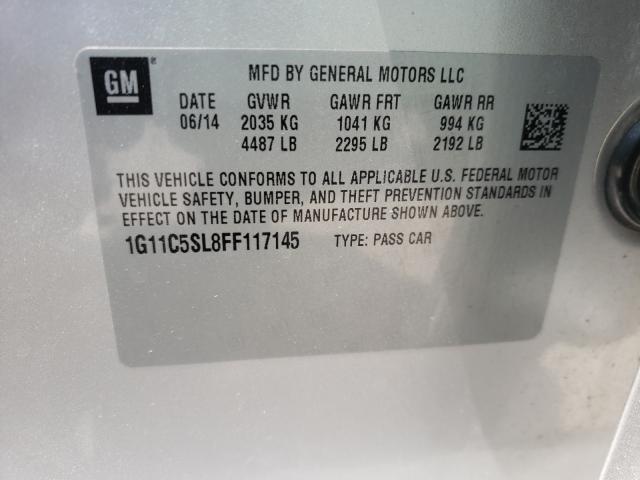 1G11C5SL8FF117145 Chevrolet Malibu 1Lt 2015. Фото: 9
