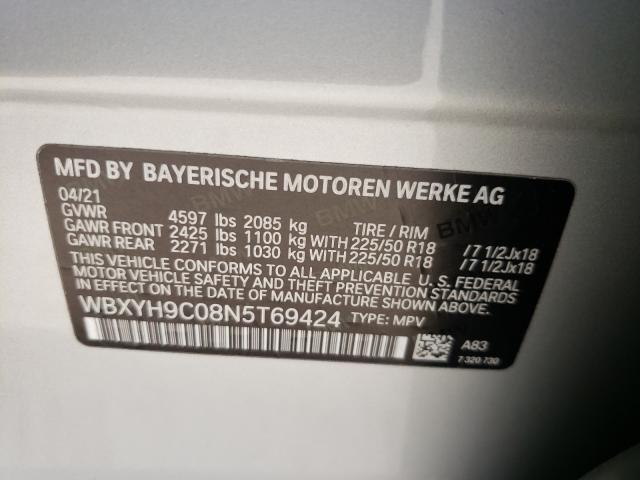 2022 BMW X2 SDRIVE2 WBXYH9C08N5T69424