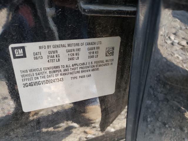 2013 BUICK REGAL GS 2G4GV5GV5D9247343