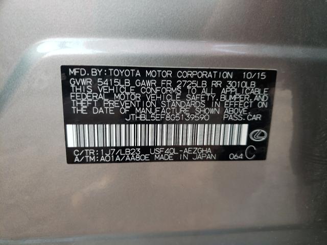 2016 LEXUS LS 460 JTHBL5EF8G5139590
