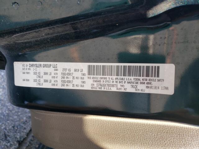 2011 DODGE DAKOTA SLT 1D7RW3GK7BS598731