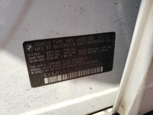 2012 BMW X5 M 5YMGY0C55CLK27533