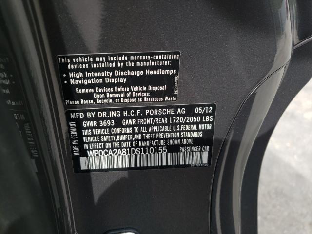 2013 PORSCHE BOXSTER WP0CA2A81DS110155