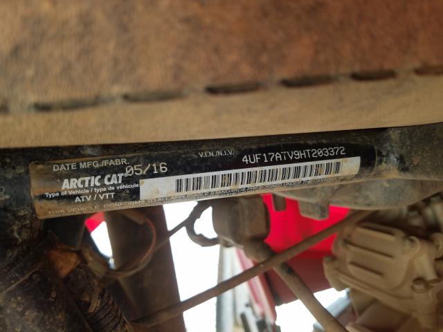 2017 ARCTIC CAT ARTIC CAT 4UF17ATV9HT203372