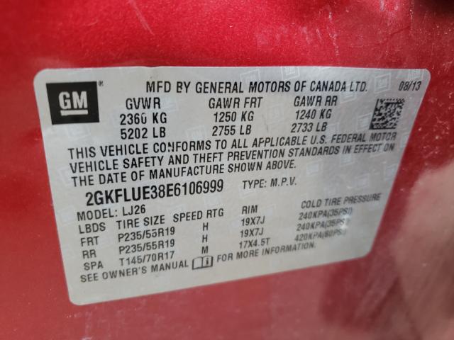 2014 GMC TERRAIN DE 2GKFLUE38E6106999