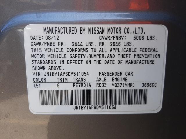 2013 INFINITI M37 JN1BY1AP6DM511054