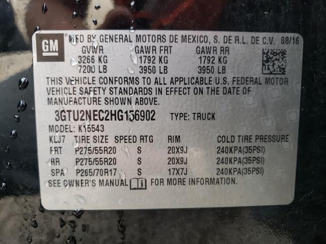 2017 GMC SIERRA K15 3GTU2NEC2HG156902