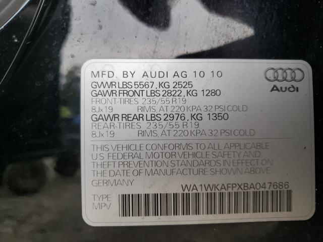 2011 AUDI Q5 PRESTIG WA1WKAFPXBA047686