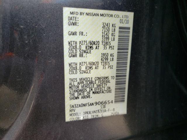 2010 INFINITI QX56 5N3ZA0NF5AN906654
