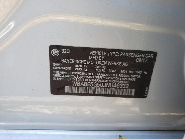 2018 BMW 320 XI WBA8E5G50JNU46332